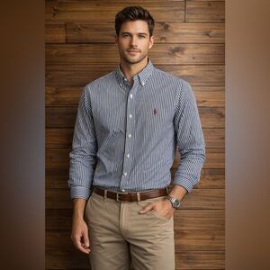 Ralph Lauren classic fit men’s button down collars  dress shirt size XL